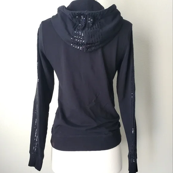 BCBGMaxAzria Sequined Hoodie Jacket - Picture 2 of 8